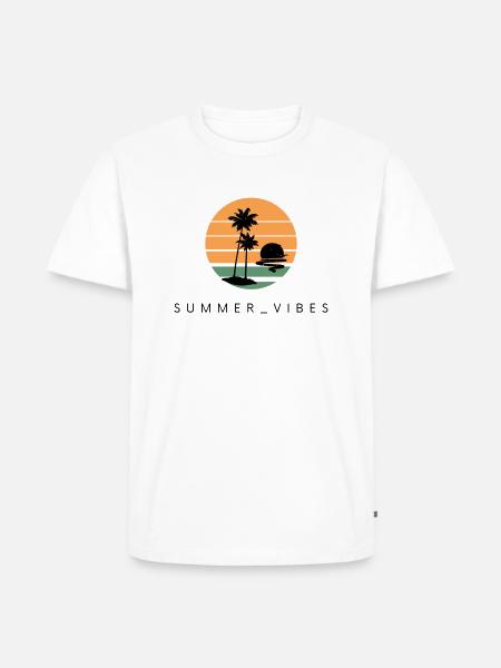 summer vibes - Männer Premium Bio T-Shirt - Weiß