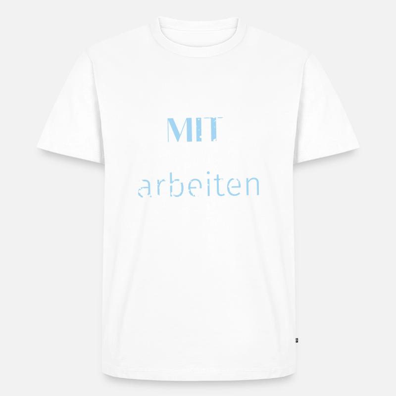 Einmal mit Profis arbeiten - Männer Premium Bio T-Shirt - Weiß