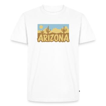 Arizona USA Paysage désertique - T-shirt Premium bio Homme - blanc - Devant - Nico (187cm)
