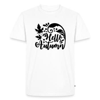 bonjour l’automneb - T-shirt Premium bio Homme - blanc - Devant - Nico (187cm)
