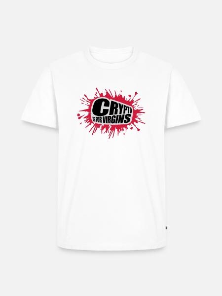 crypto is for virgins - Men's Premium Organic T-Shirt - white