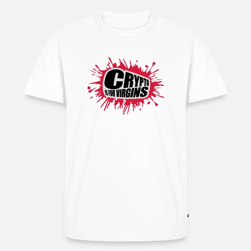 crypto is for virgins - Men's Premium Organic T-Shirt - white