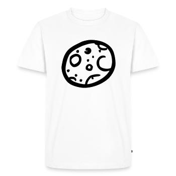 space moon - T-shirt Premium bio Homme - blanc - Devant - Nico (187cm)