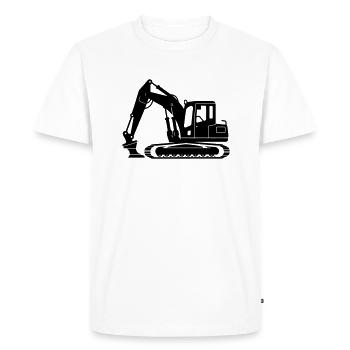 peleteuse - T-shirt Premium bio Homme - blanc - Devant - Nico (187cm)
