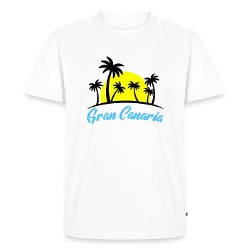 Gran Canaria - T-shirt Premium bio Homme - blanc - Devant - Nico (187cm)