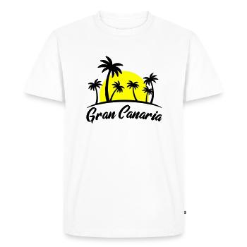 Gran Canaria - T-shirt Premium bio Homme - blanc - Devant - Nico (187cm)