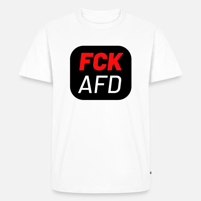FCK AFD - Männer Premium Bio T-Shirt - Weiß