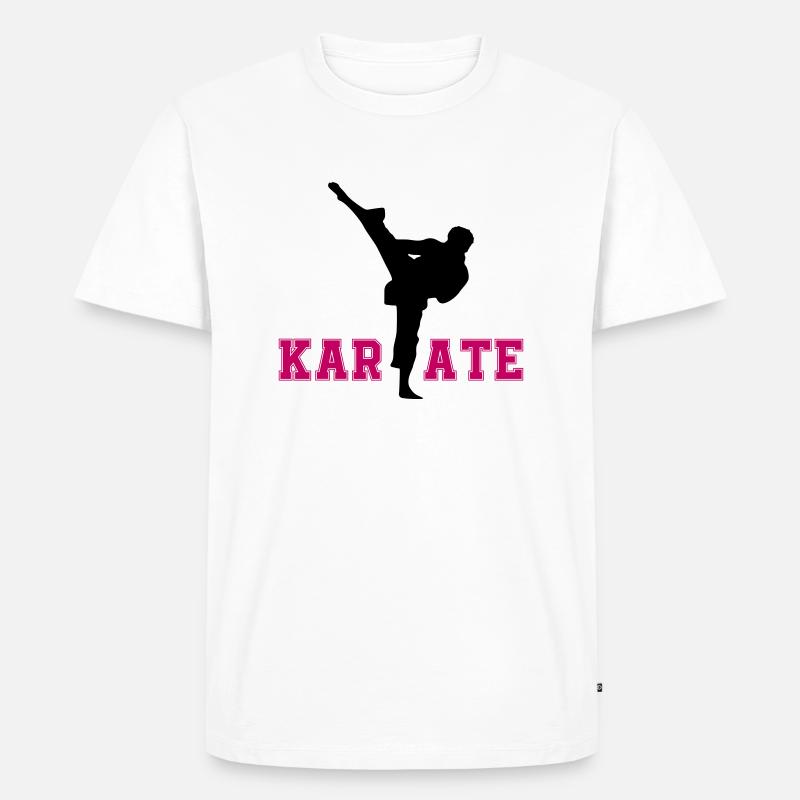 karate - Männer Premium Bio T-Shirt - Weiß