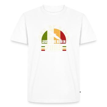 Legend Born 2009 anniversaire 15 ans - T-shirt Premium bio Homme - blanc - Devant - Nico (187cm)