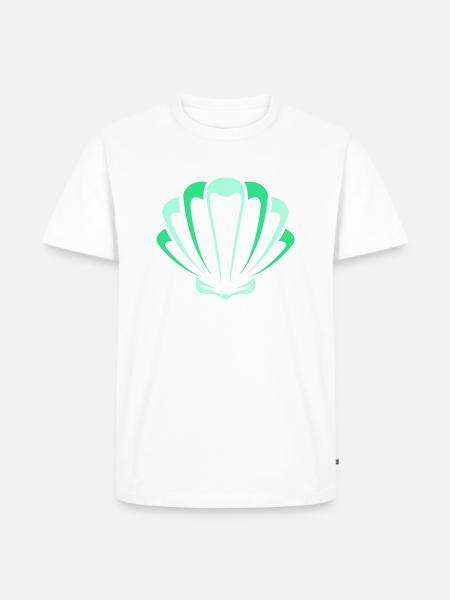 shell - Men's Premium Organic T-Shirt - white