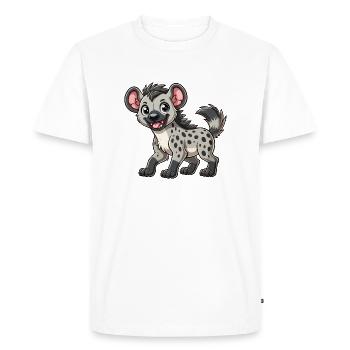 Hyena - Men's Premium Organic T-Shirt - white - Front - Nico (187cm)