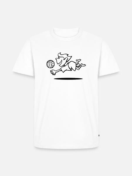 vl043b_volleyballer_2c - Männer Premium Bio T-Shirt - Weiß