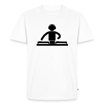 DJ - Men's Premium Organic T-Shirt - white - Front - Nico (187cm)