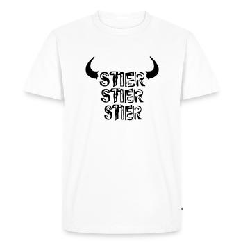 Taureau, taureau! - T-shirt Premium bio Homme - blanc - Devant - Nico (187cm)