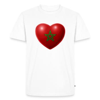 Heart (Morocco / Morocco) - Men's Premium Organic T-Shirt - white - Front - Nico (187cm)