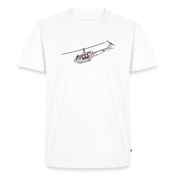 Bell UH1D - SAR / Notarzt - Männer Premium Bio T-Shirt - Weiß - Vorne - Nico (187cm)