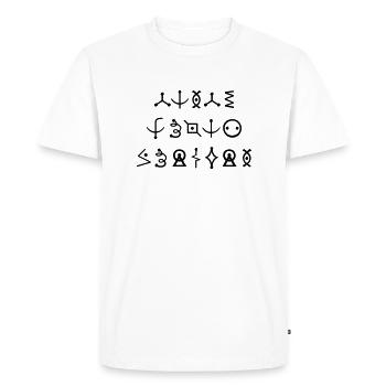 Tasty Human Burgers - Men's Premium Organic T-Shirt - white - Front - Nico (187cm)