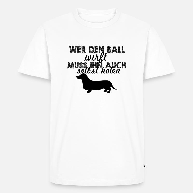 Dackel - Männer Premium Bio T-Shirt - Weiß