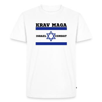 Krav Maga - Men's Premium Organic T-Shirt - white - Front - Nico (187cm)