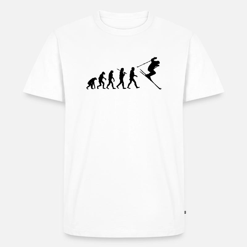 ski - skiing - Men's Premium Organic T-Shirt - white