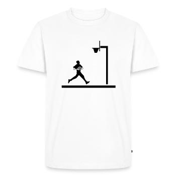 basketball - Men's Premium Organic T-Shirt - white - Front - Nico (187cm)