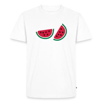 watermelon_fruits demi - T-shirt Premium bio Homme - blanc - Devant - Nico (187cm)