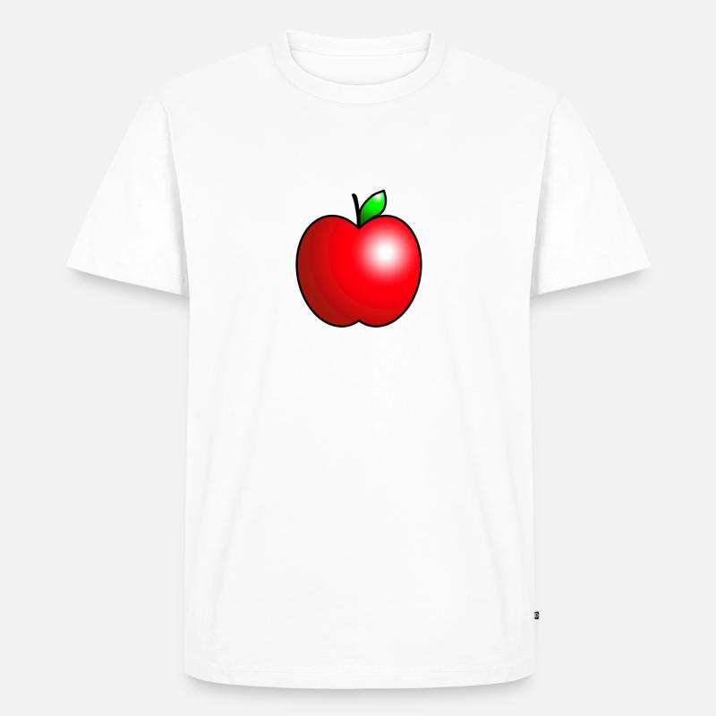 Roter Apfel - Männer Premium Bio T-Shirt - Weiß