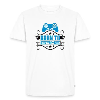 jeu nerd geek gamble contrôleur de joueur jouer spi - T-shirt Premium bio Homme - blanc - Devant - Nico (187cm)