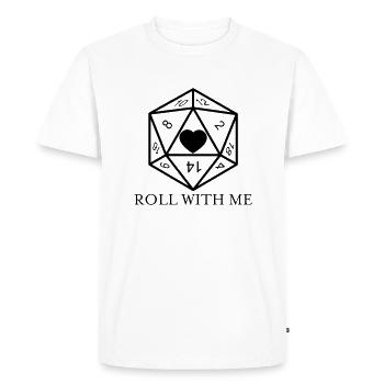 Rollen Sie mit mir - Männer Premium Bio T-Shirt - Weiß - Vorne - Nico (187cm)
