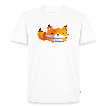 Youpie le renard - T-shirt Premium bio Homme - blanc - Devant - Nico (187cm)