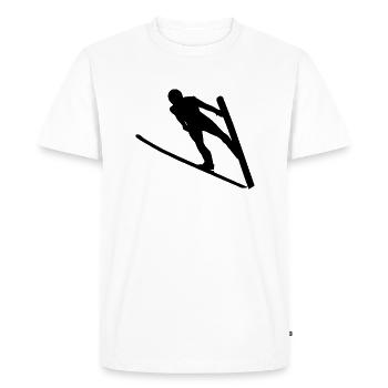Skispringer Figure Saut à ski Articles de fan hiver - T-shirt Premium bio Homme - blanc - Devant - Nico (187cm)