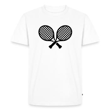 Tennis Sport - T-shirt Premium bio Homme - blanc - Devant - Nico (187cm)