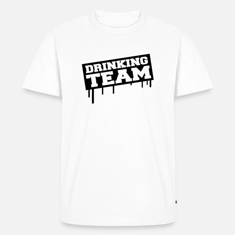 Drinking Team - T-shirt Premium bio Homme - blanc