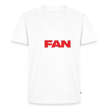 Fan - T-shirt Premium bio Homme - blanc - Devant - Nico (187cm)