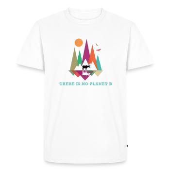 Fridays for Future - There is no Planet B - Männer Premium Bio T-Shirt - Weiß - Vorne - Nico (187cm)