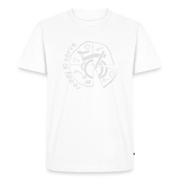 CHAINSTORY X Brompton Ready To Serve - Men's Premium Organic T-Shirt - white - Front - Nico (187cm)