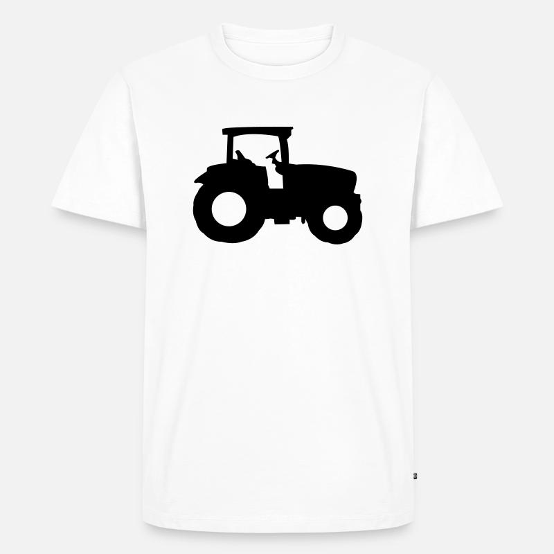traktor1 - Männer Premium Bio T-Shirt - Weiß