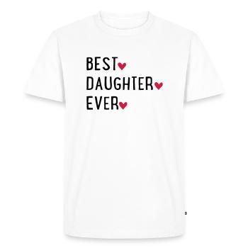 Fille - T-shirt Premium bio Homme - blanc - Devant - Nico (187cm)