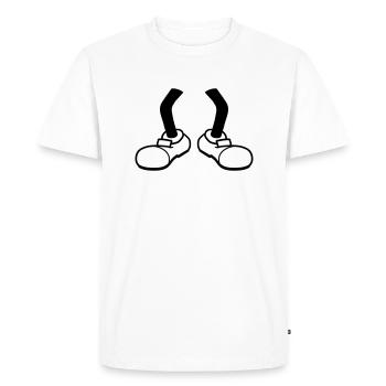 clipart 2 jambes sans koerper comic cartoon pied sc - T-shirt Premium bio Homme - blanc - Devant - Nico (187cm)