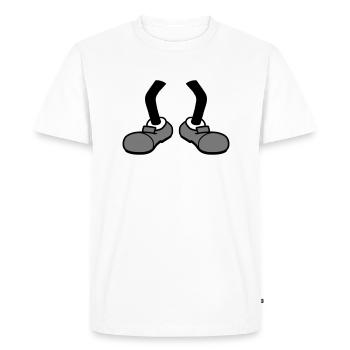 2 jambes sans koerper bande dessinée pied chaussure desi - T-shirt Premium bio Homme - blanc - Devant - Nico (187cm)