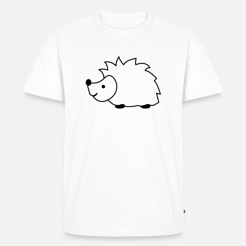 igel - Männer Premium Bio T-Shirt - Weiß