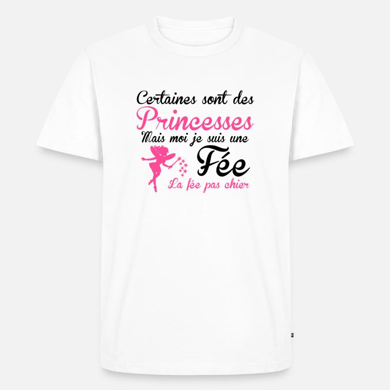 la fée pas chier - Männer Premium Bio T-Shirt - Weiß