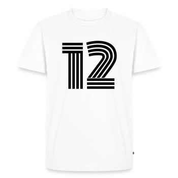 12 - T-shirt Premium bio Homme - blanc - Devant - Nico (187cm)