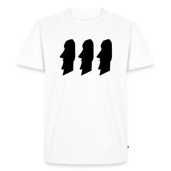 moais_02 - Men's Premium Organic T-Shirt - white - Front - Nico (187cm)