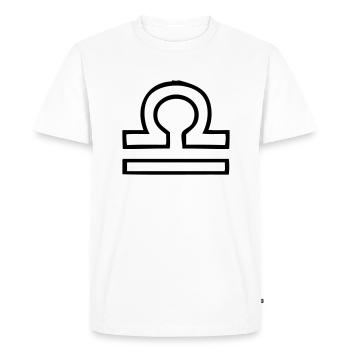 balance signe astrologique - T-shirt Premium bio Homme - blanc - Devant - Nico (187cm)