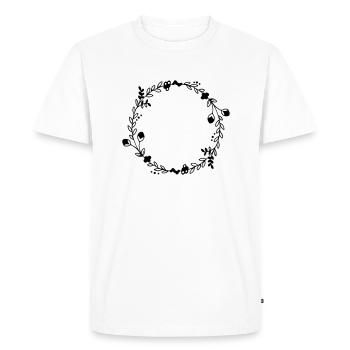 couronne remplissez-vous de texte - T-shirt Premium bio Homme - blanc - Devant - Nico (187cm)