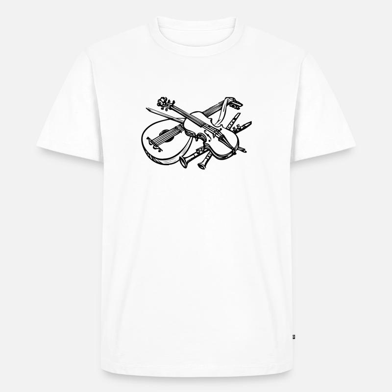 instruments - Men's Premium Organic T-Shirt - white