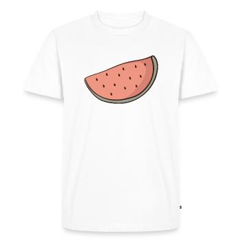 Pastèque - T-shirt Premium bio Homme - blanc - Devant - Nico (187cm)