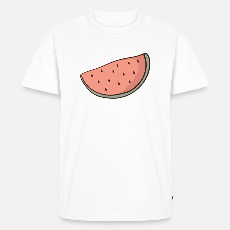 Wassermelone - Männer Premium Bio T-Shirt - Weiß