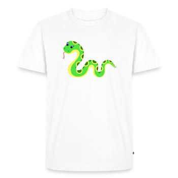 Serpent - T-shirt Premium bio Homme - blanc - Devant - Nico (187cm)